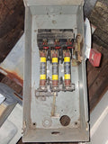GE Disconnect 60 Amp 600 Volt Model 10 Cat# TH3362R Fused
