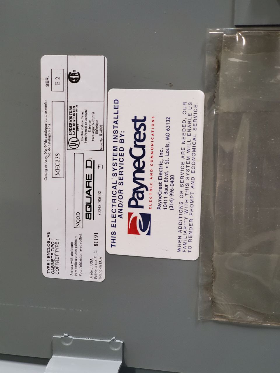 Square D NQOD Panel with 100 Amp Main & Breakers 208Y/120 Volt 3 Phase ...