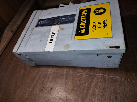 GE Disconnect 60 Amp 600 Volt Model 7 Type 3R Rainproof Enclosure Cat# THN3362R