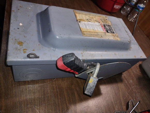 Square D Disconnect 60 Amp 600 Volt Cat# H362
