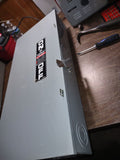 GE Disconnect 200 Amp 240 Volt Max.HP 50 50/60 Hz Model 9 Cat# TG4324