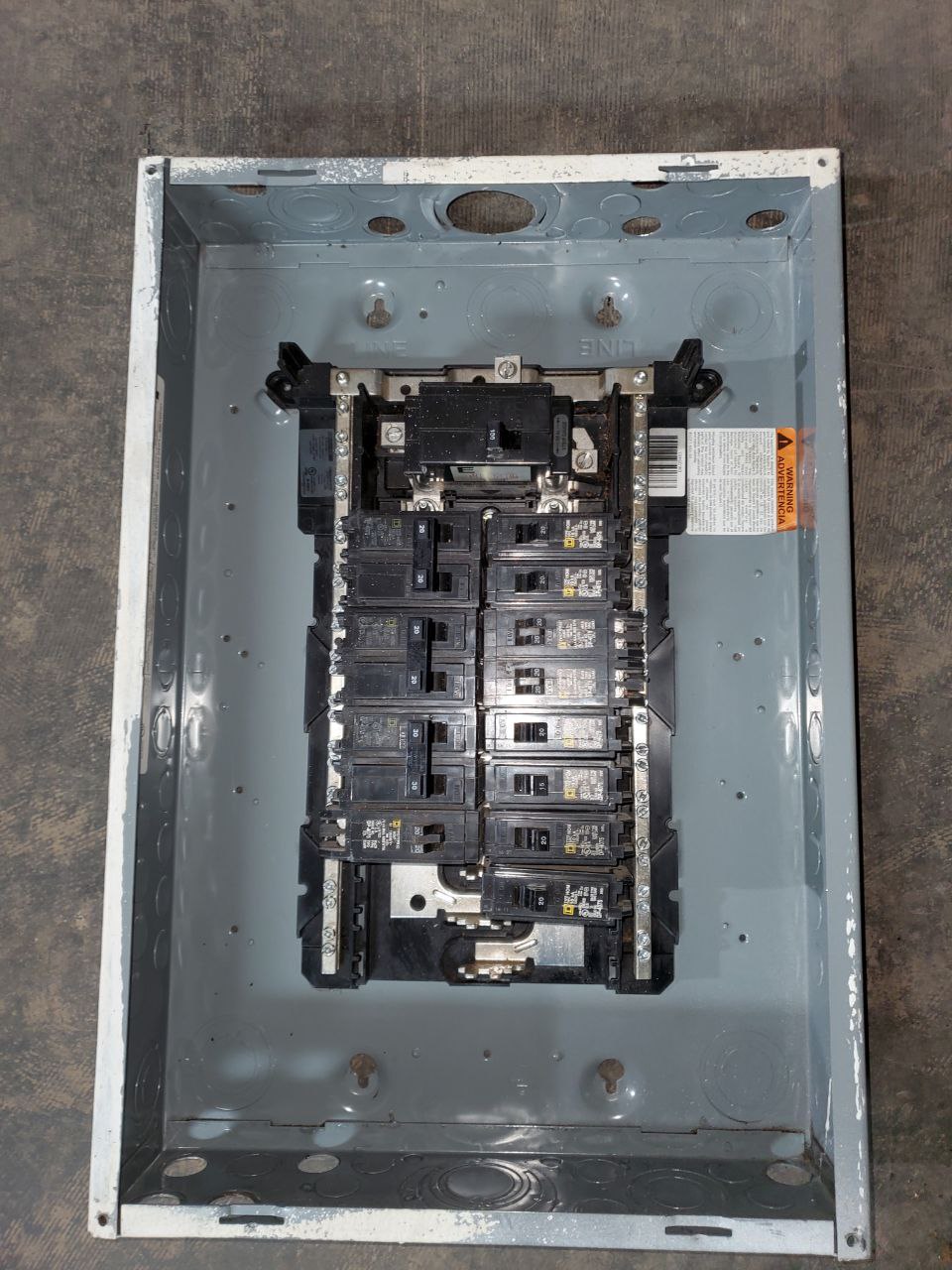 Square D Panel with 100 Amp Main & Breakers Cat# HOMC21VC 20