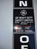 GE Disconnect 100 Amp 600 Volt Model 10 Cat# TH3363