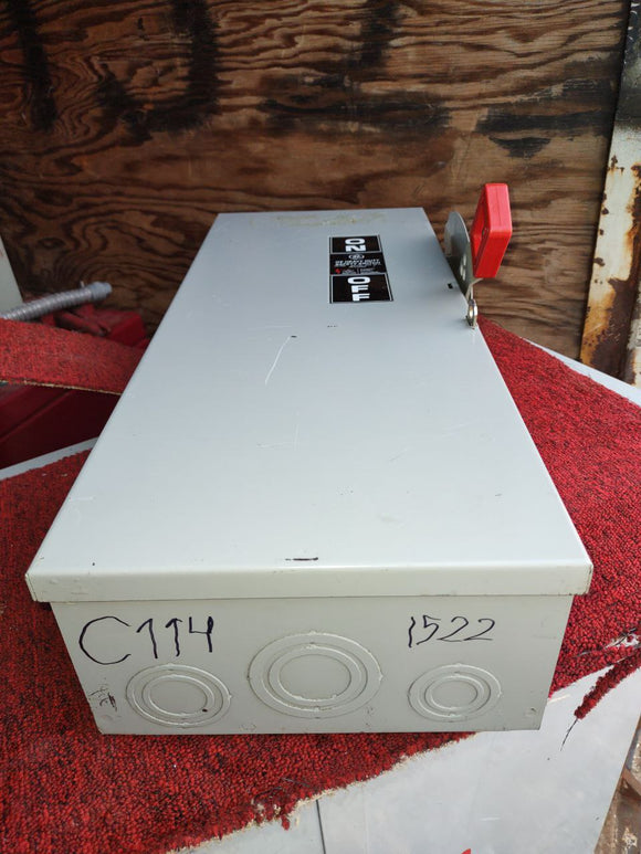 GE Disconnect 100 Amp 600 Volt Model 10 Cat# TH3363