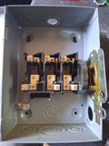 Square D Disconnect 30 Amp 240 Volt Cat# DU321 Un-Fused