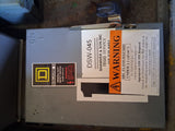 Square D Disconnect 30 Amp 240 Volt Cat# DU321 Un-Fused