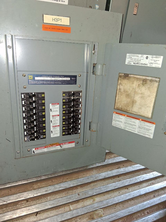 Square D NF 125 Amp Panel With Some Breakers 600Y/347-240 3 Phase 4 wire