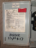 GE Disconnect 30 Amp 240 Volt Un-Fused