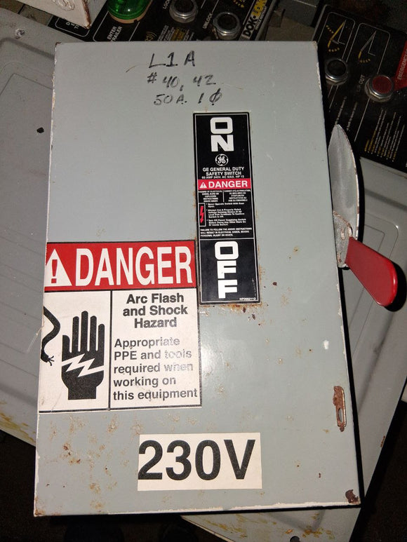 GE Disconnect 60 Amp 240 Volt Cat# TGN3322 Un-Fused