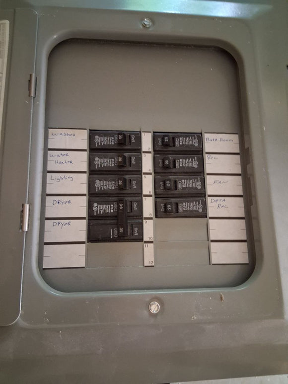 EATON 125 Amp Panel With Breakers 120/240 Volt