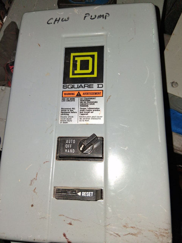 Square D Nema Size 2 Motor Starter 600 Volt Coil Volt 120/110 50/60 Hz