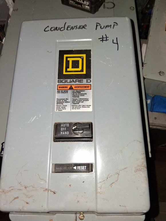 Square D Nema Size 2 Motor Starter 600 Volt Coil Volt 120/110 50/60 Hz