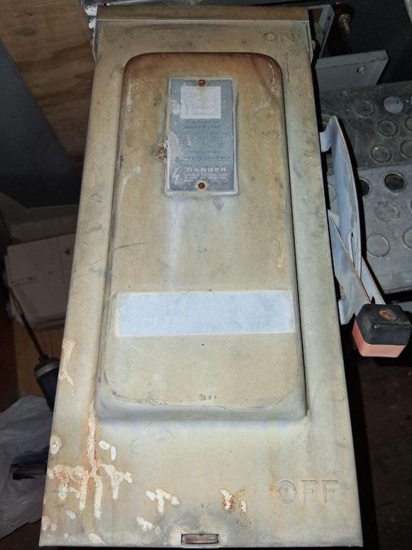 Square D Disconnect 60 Amp 600 Volt Cat# HU-362-RB 3R Enclosure Rainproof un-Fused
