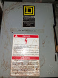 Square D Disconnect 30 Amp 240 Volt Cat# D321N