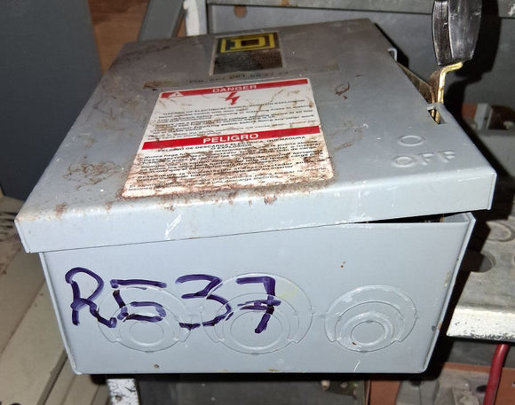 Square D Disconnect 30 Amp 240 Volt Cat# D321N