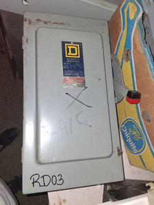 Square D Disconnect 100 Amp 480 Volt Cat# H-363