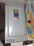 Square D Disconnect 100 Amp 480 Volt Cat# H-363