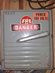 FPE Disconnect 200 Amp 600 Volt 3 pole Type A Cat# 5236 Un-Fused