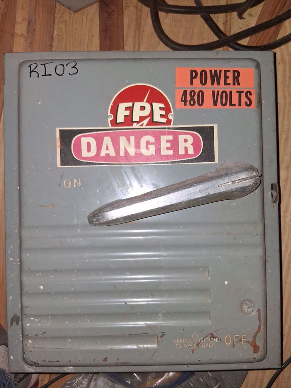 FPE Disconnect 200 Amp 600 Volt 3 pole Type A Cat# 5236 Un-Fused