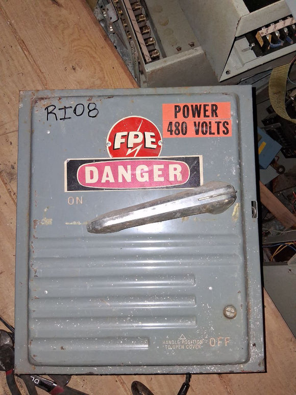 FPE Disconnect 200 Amp 600 Volt 3 Pole Type A Cat# 5236 Un-Fused