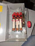 Cutler Hammer Disconnect 60 Amp 600 Volt 3 Pole Fused Cat# DH362FGK