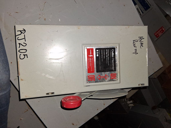 Cutler Hammer Disconnect 60 Amp 600 Volt 3 Pole Fused Cat# DH362FGK