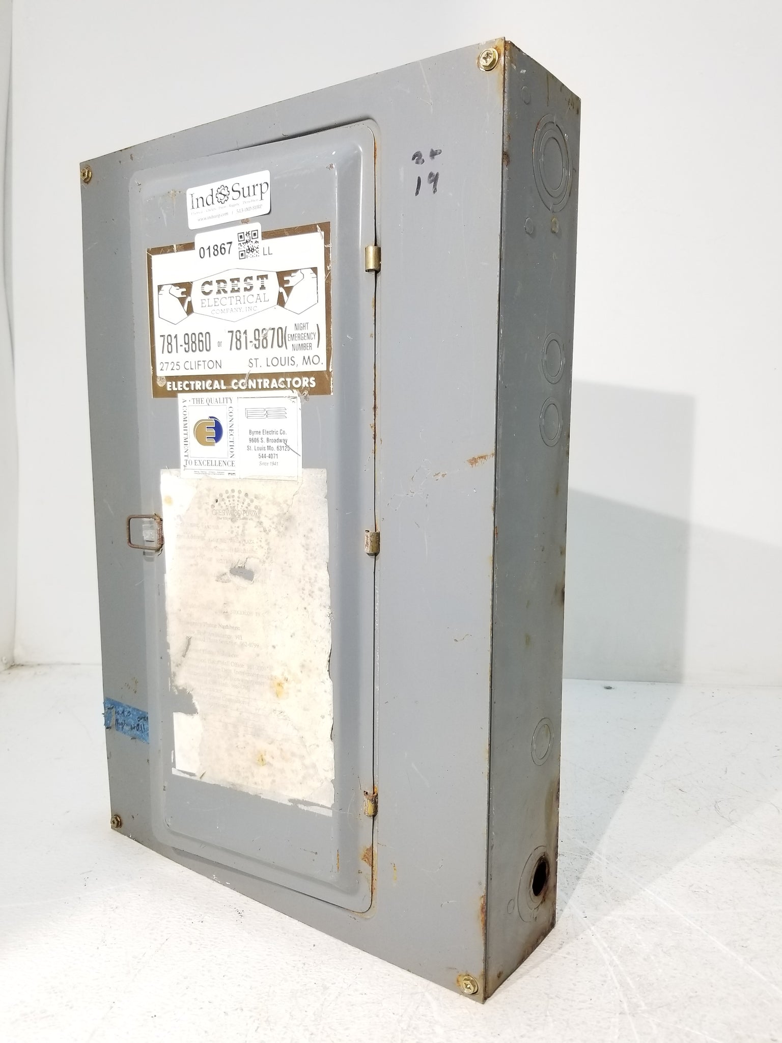 Square D Panel Date Code Square D Panel With Breakers ! 125 Amp 208Y/120 Volt – IndSurp