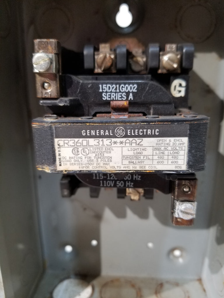 GE Lighting Contactor 30 Amp 480 Volt IndSurp