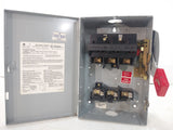 GE Disconnect 30 Amp 600 VAC 250 VDC Type 1, Indoor Enclosure Un-Fused