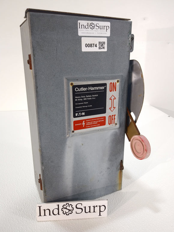 CH-Cutler Hammer Disconnect 3R 60 Amp 600 VAC 250 VDC 3 Pole Un-Fused