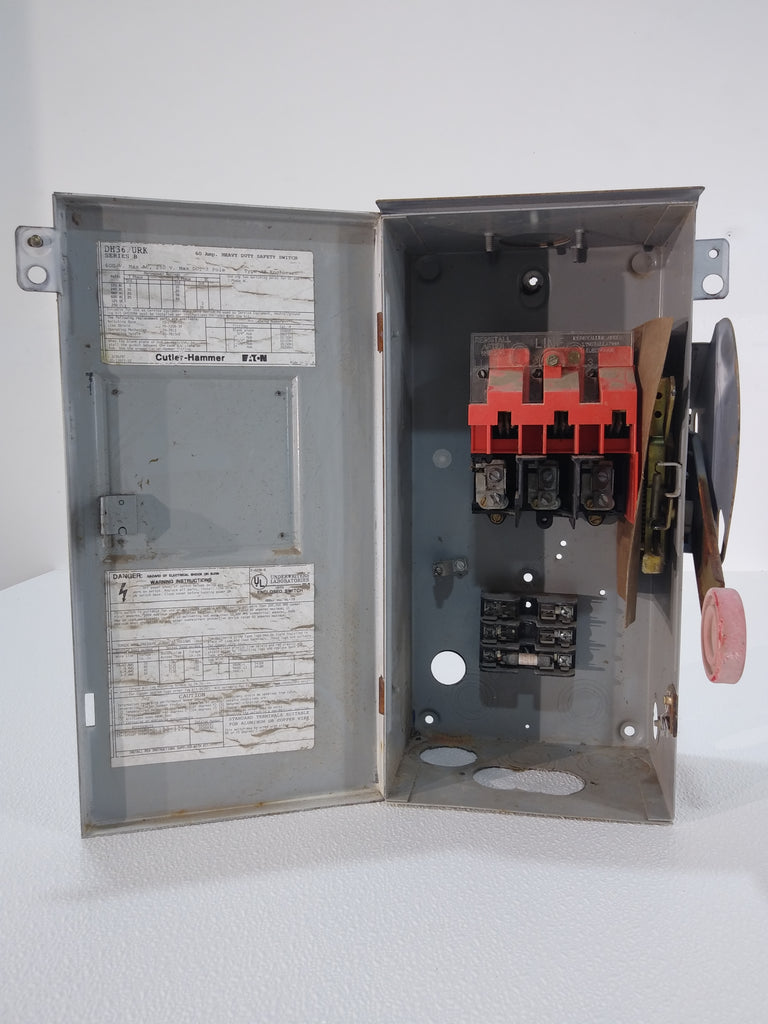 CH-Cutler Hammer Disconnect 3R 60 Amp 600 VAC 250 VDC 3 Pole Un-Fused ...