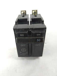 GE THQB Circuit Breaker 50 Amp 120/240 Volt 2 Pole Bolt On