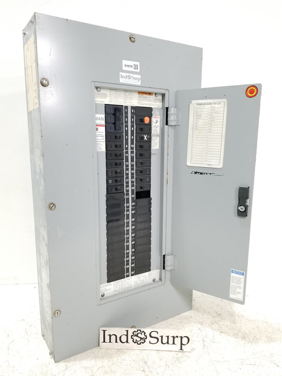 CH/Cutler Hammer PRL1 Panel With 80 Amp Main & Breakers 208Y/120 Volt 3 Phase 4 Wire