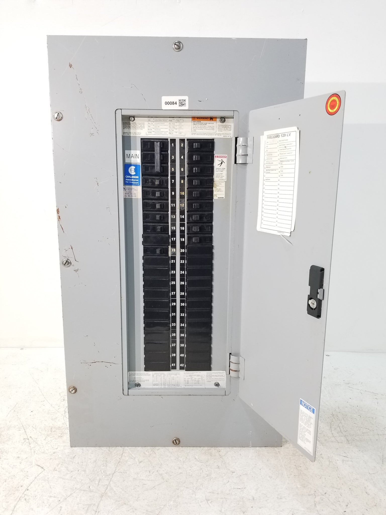 Challenger Panel Challenger PRL1 Panel With 40 Amp Main & Breakers 208Y/120 Volts 3 Ph ...