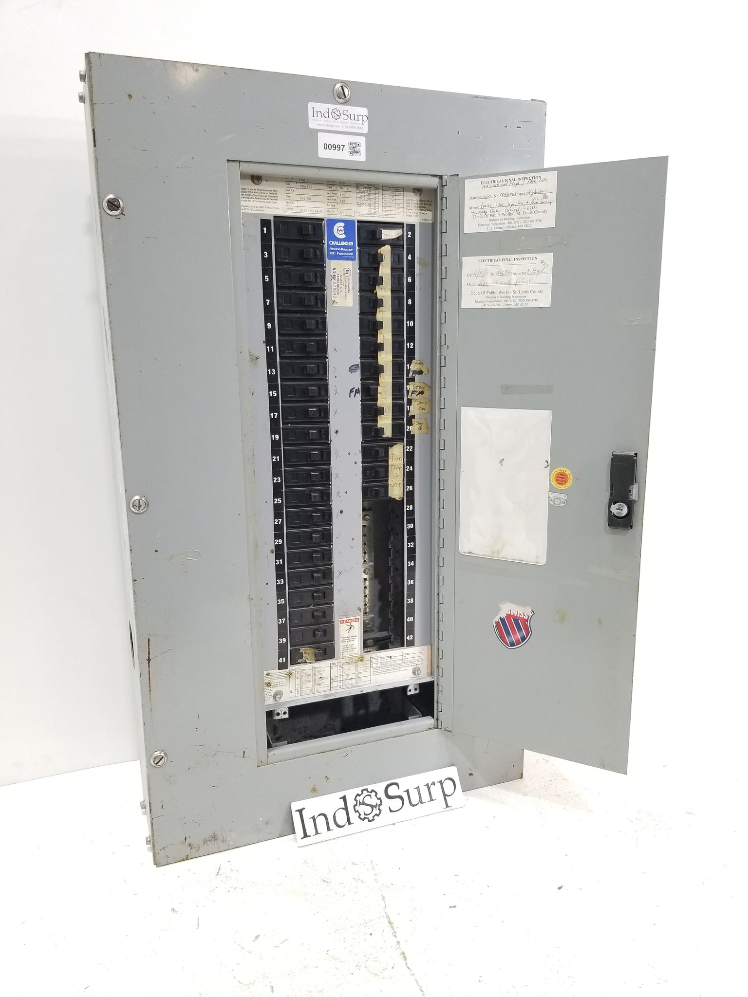 Challenger Panel Challenger PRL1 Panel with breakers 225 Amp 208/120 Volt 3 Phase 4 Wir ...