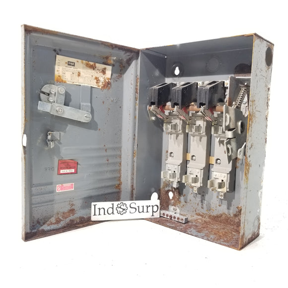 Federal Pacific Enclosed Switch  30 Amp 600 Volt