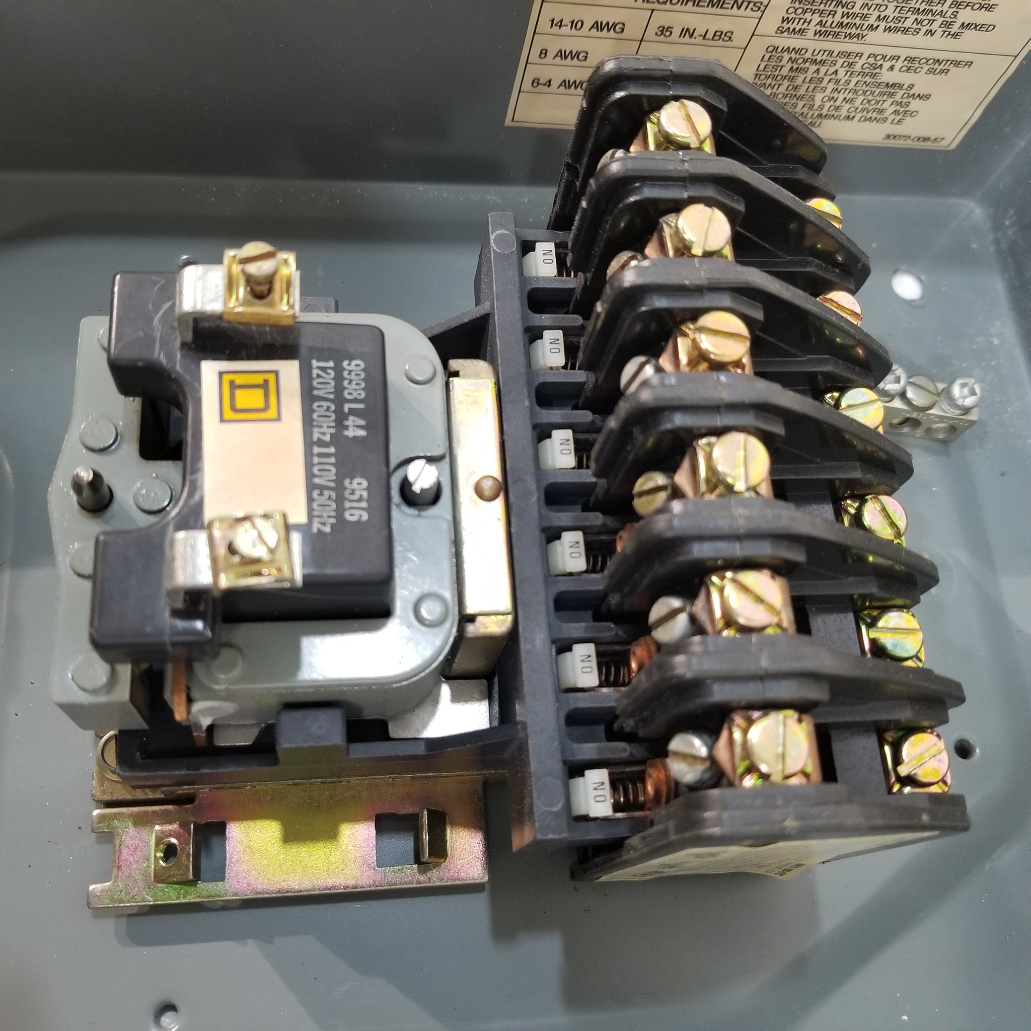 Square D Lighting Contactor 30 Amp 600 Volt